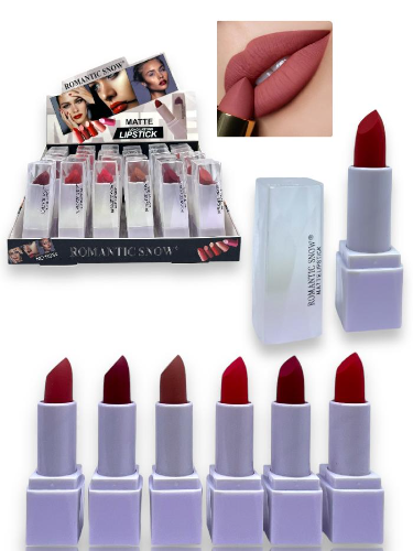 LABIAL MATTE LARGA DURACION ROMANTIC SNOW TONOS SURTIDOS REF R034